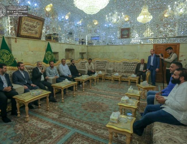 لقاء مع وفد شعبة الانترنت في العتبة العباسية المقدسة 